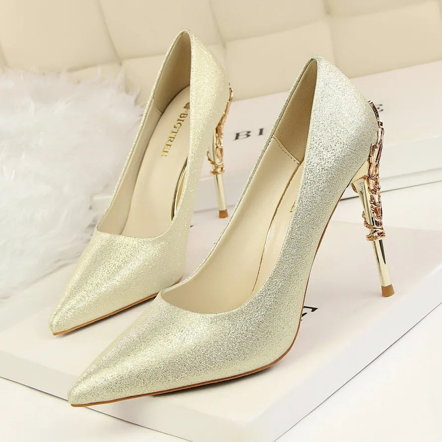 Woman 10cm High Heels Metal Heels