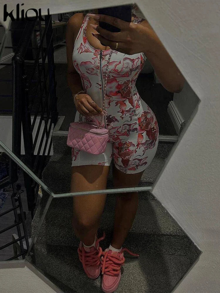 kliou Summer Women Mini Streetwear