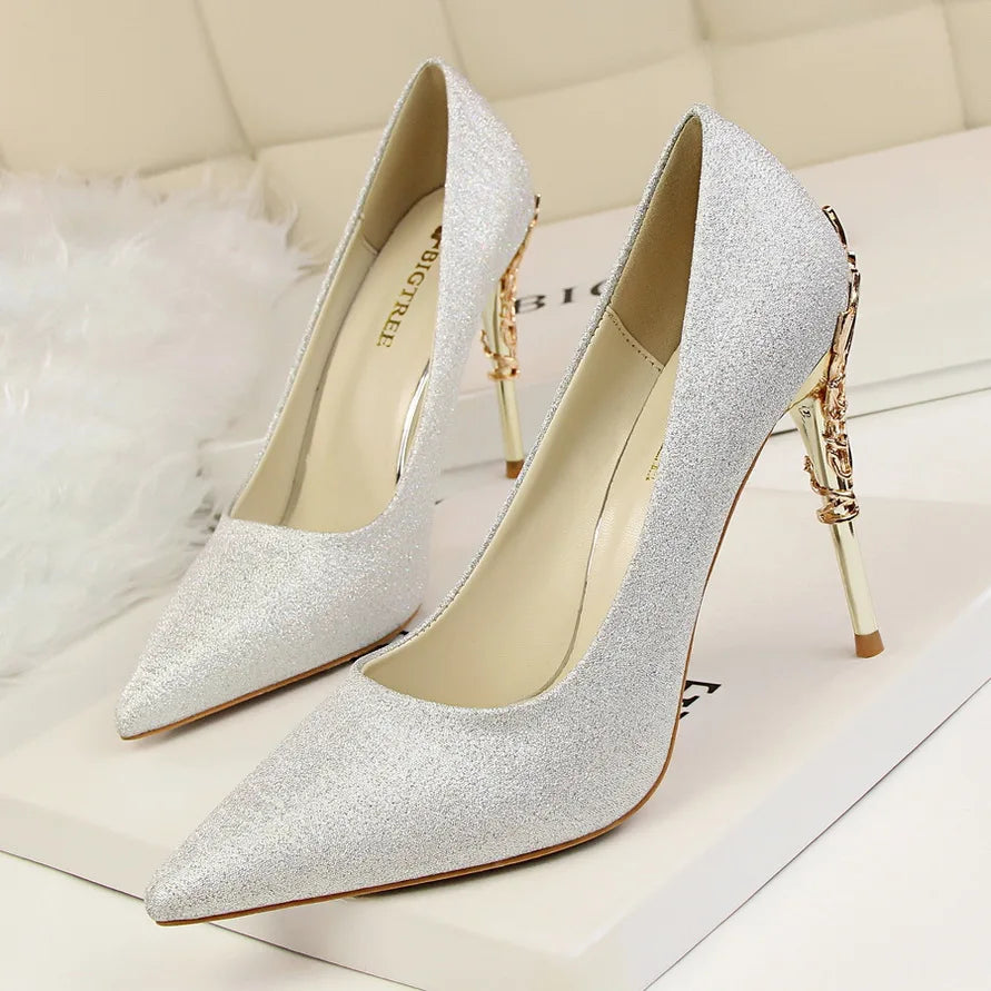 Woman 10cm High Heels Metal Heels